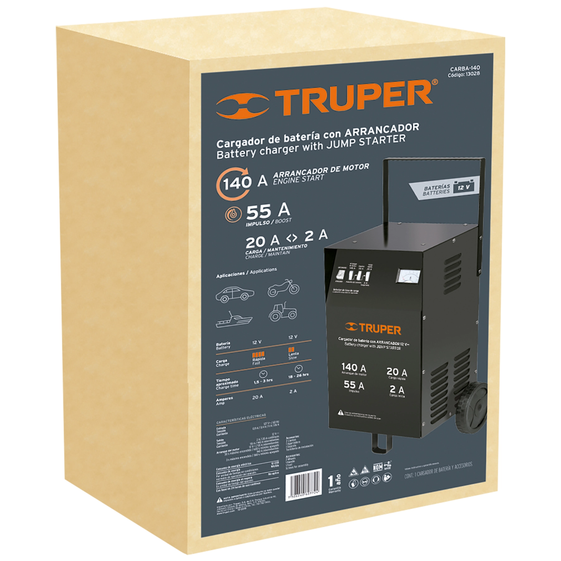 Cargador de baterías 12 V 140 A - Imagen 2