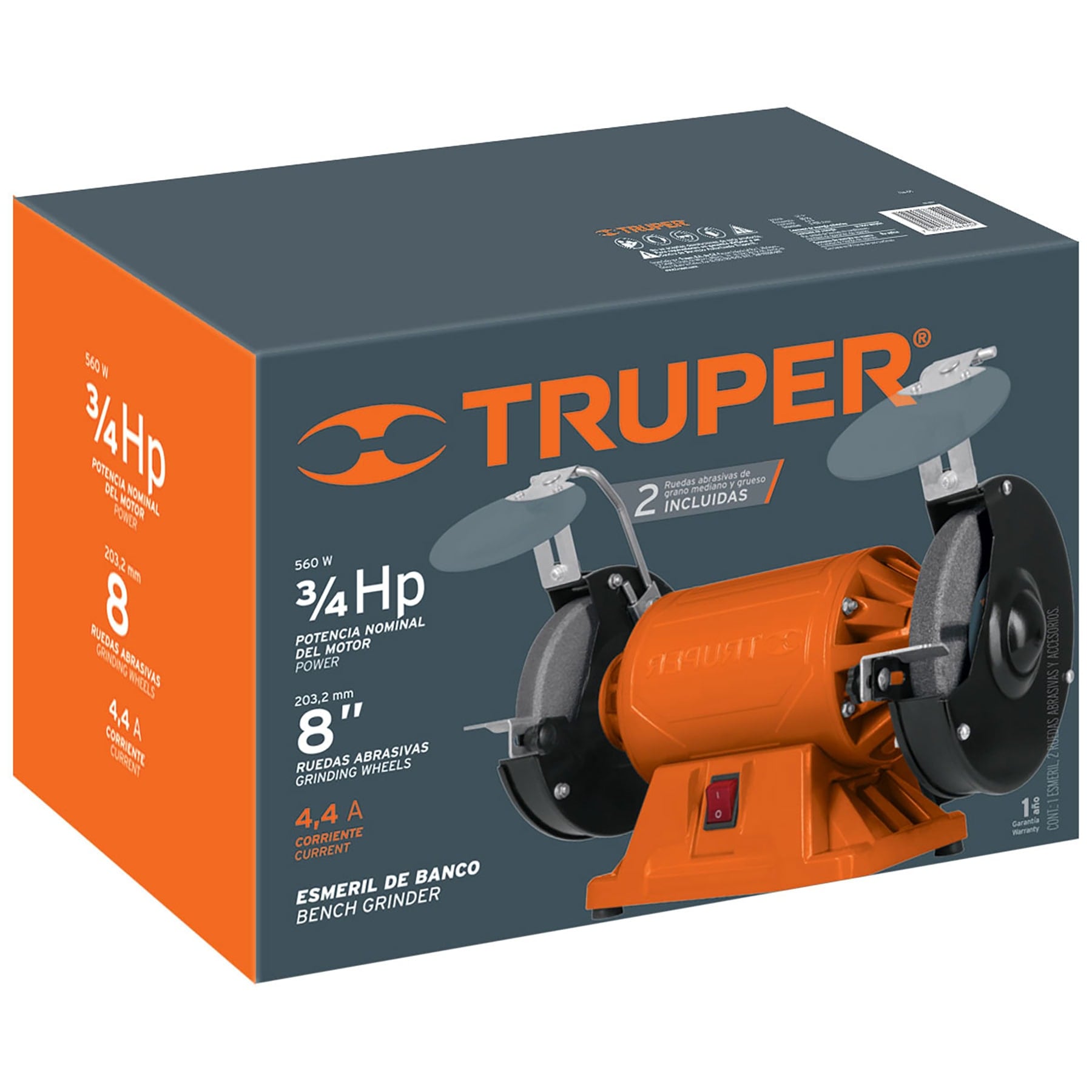 Esmeril de banco de 8" de 3/4 Hp - Imagen 3