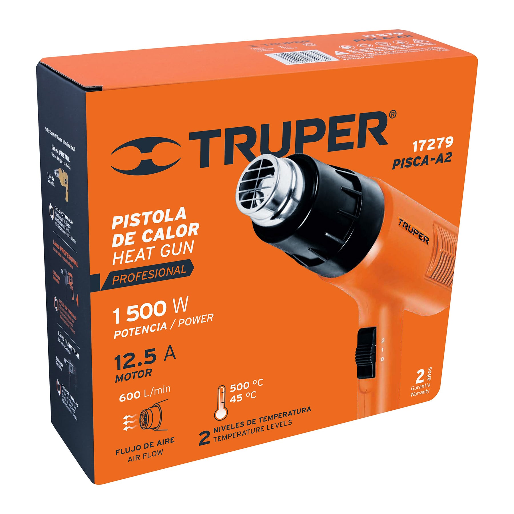 Pistola de calor profesional 1500 W - Imagen 2