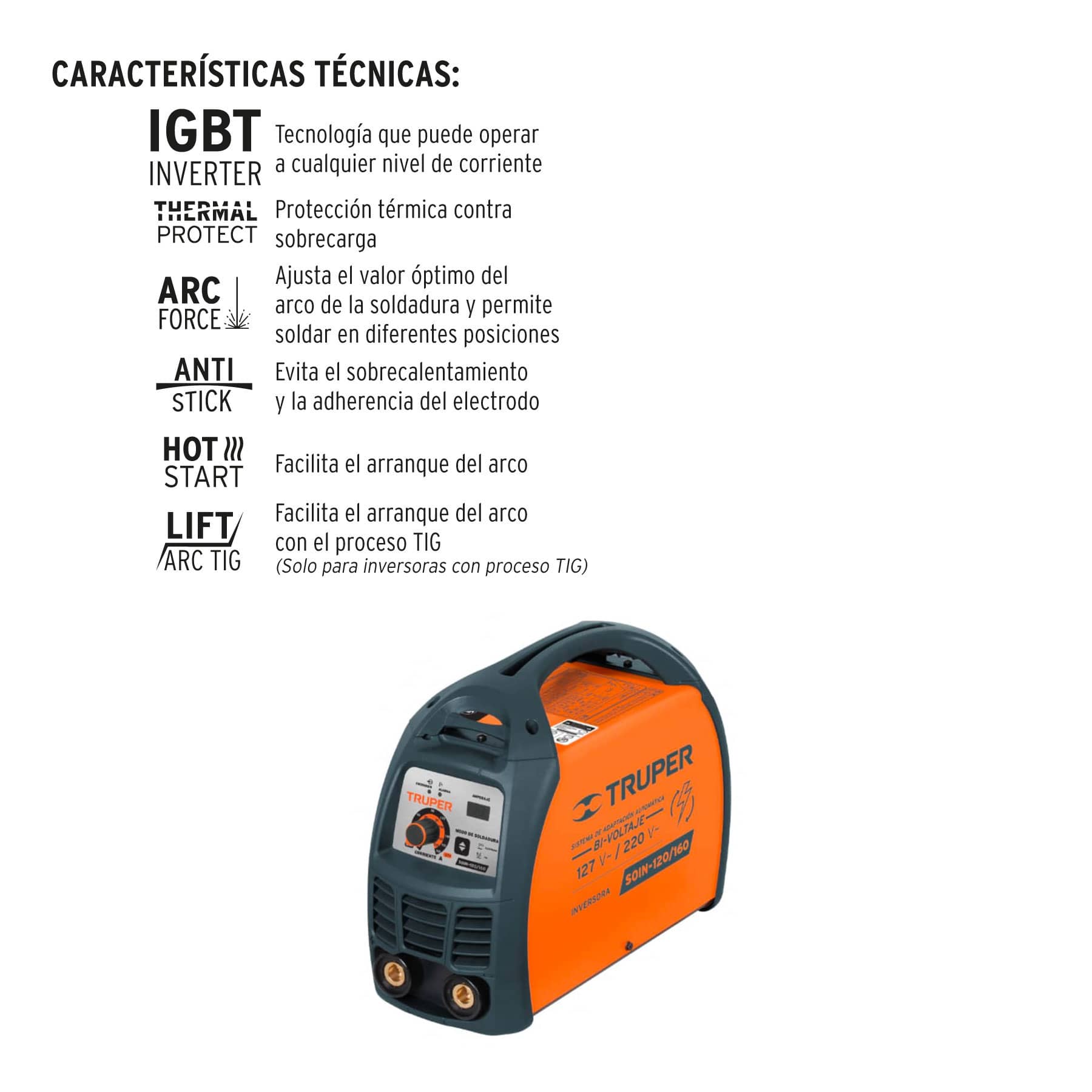 Soldadora inversora 160 A 127 V/220 V - Imagen 4