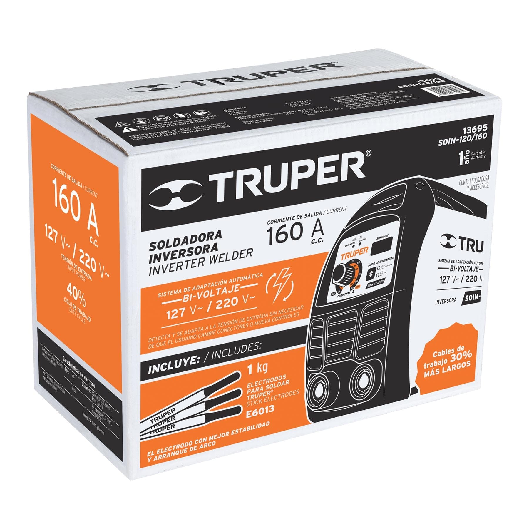 Soldadora inversora 160 A 127 V/220 V - Imagen 2