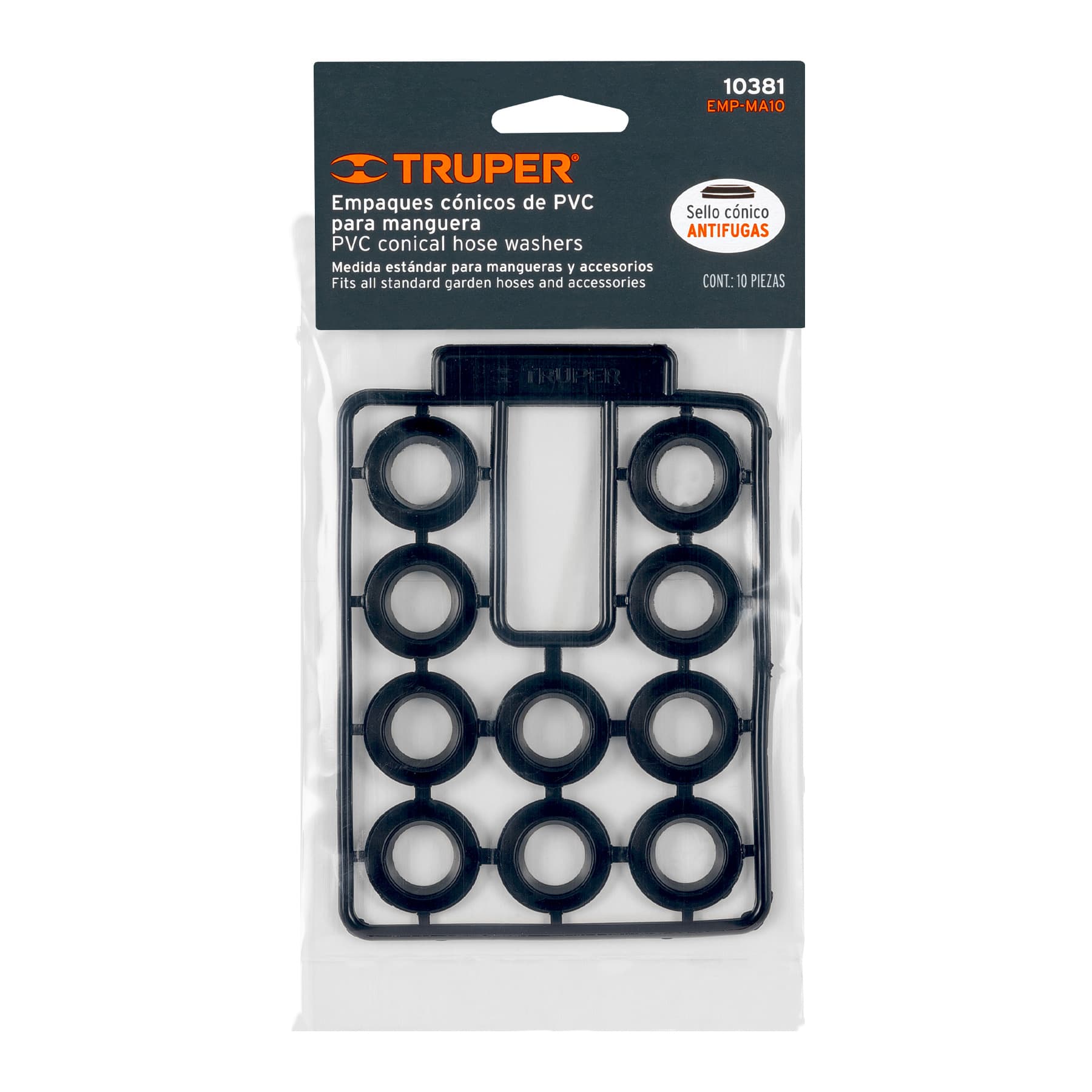 Bolsa con 10 empaques de PVC antifuga para manguera - Imagen 2