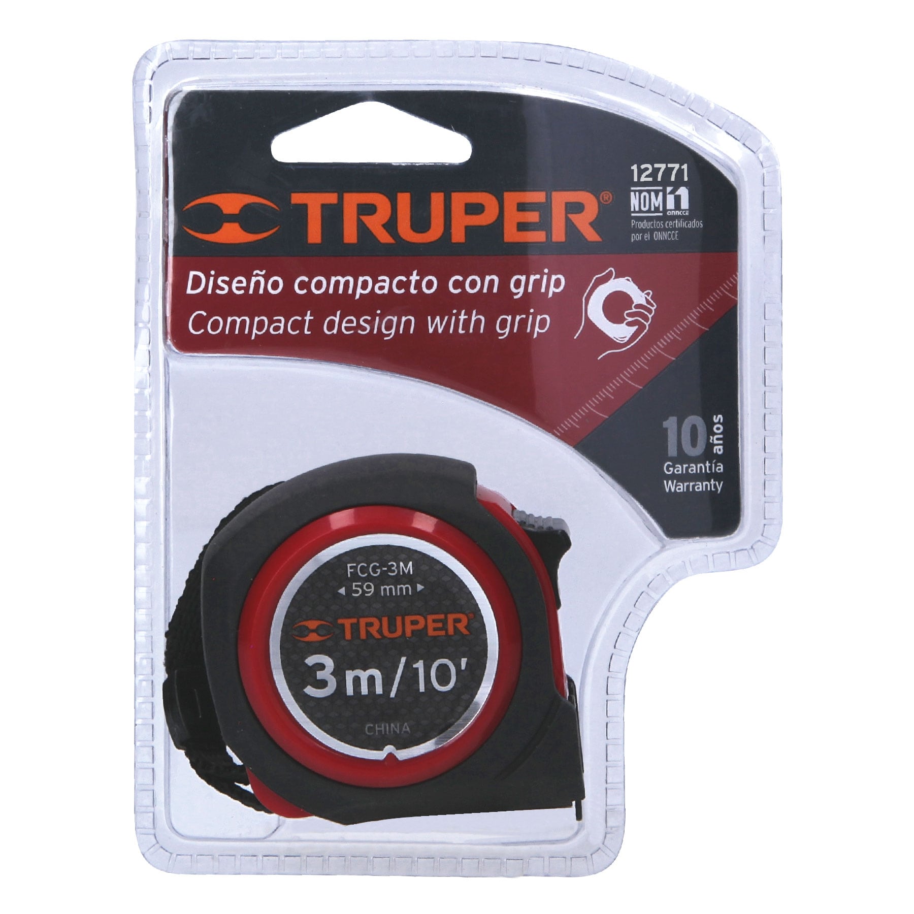 Flexómetro compacto con grip 3 m cinta 16 mm - Imagen 2