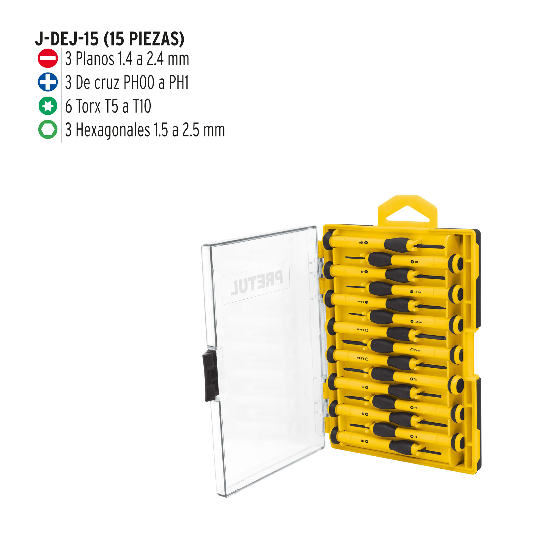 Juego con 15 desarmadores de precisión pretul - Imagen 2