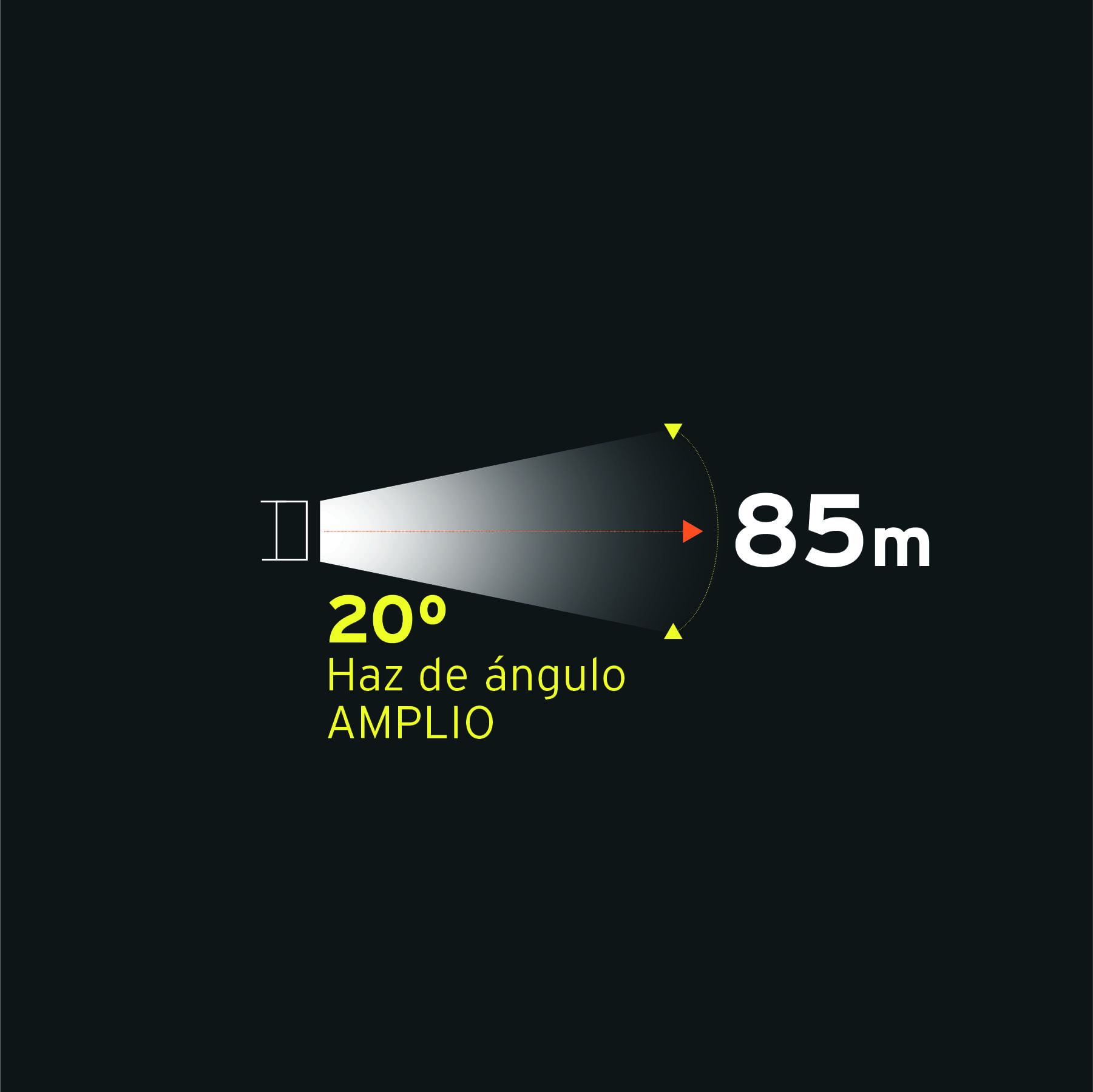 Linterna plástica de pilas 80 lm LED alta intensidad - Imagen 3