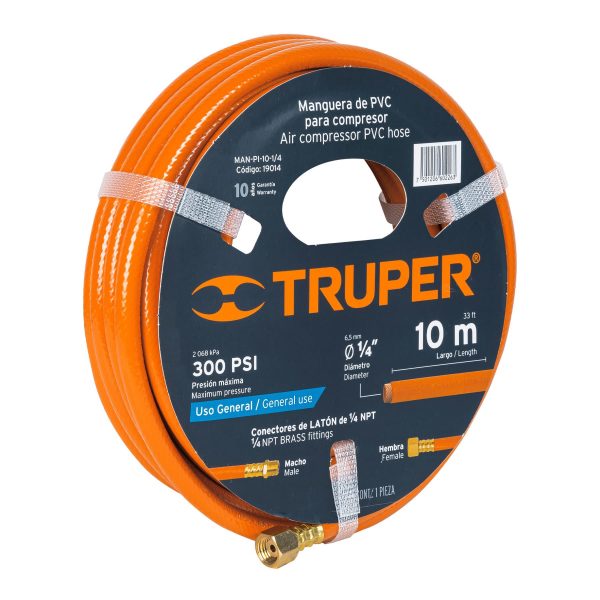 Manguera de PVC para compresor 10 m 1/4"