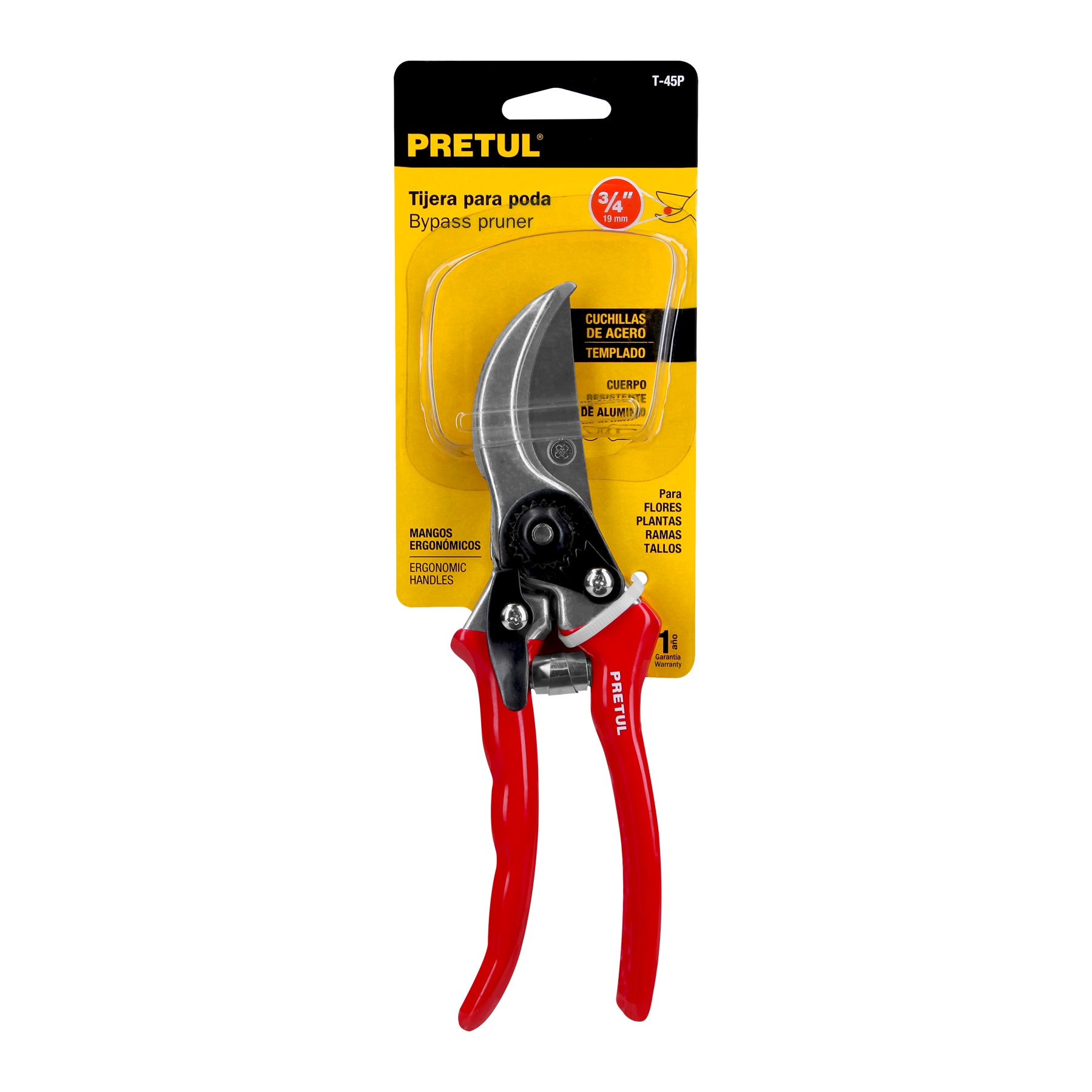 Tijera para poda cuchilla curva de paso Pretul - Imagen 2
