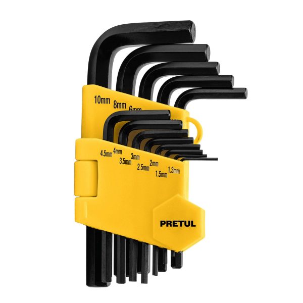 Juego de 13 llaves Allen milimétricas con organizador Pretul