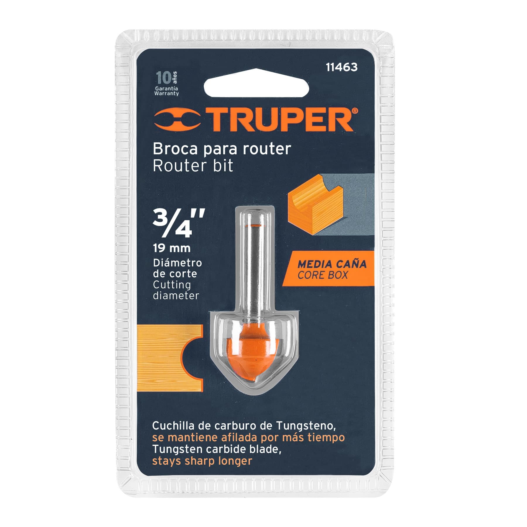 Broca para router media caña 3/4" - Imagen 3