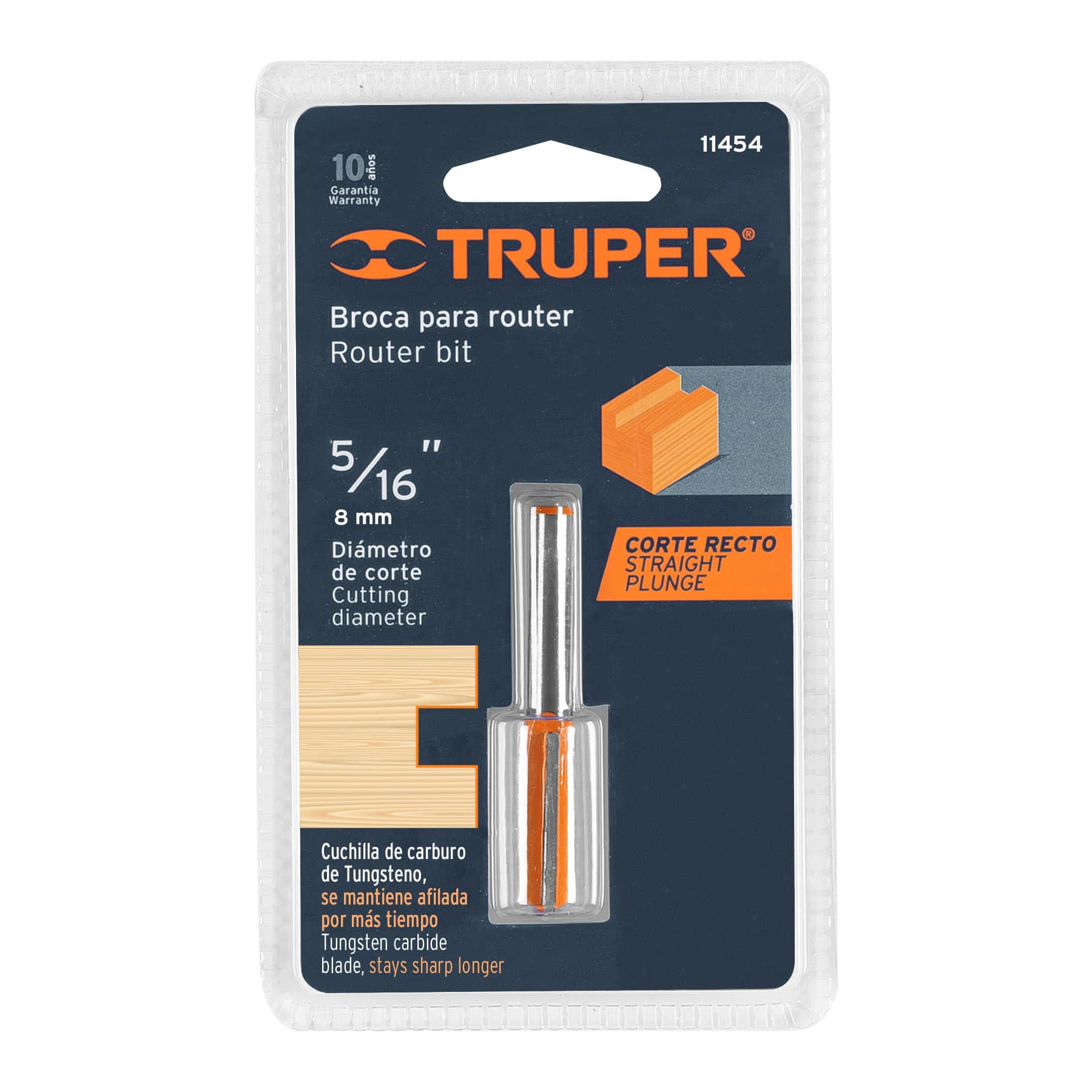 Broca para router recta 2 filos 5/16" - Imagen 2