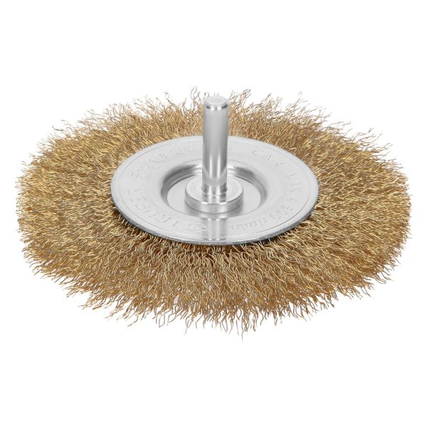 Carda circular 4" alambre grueso para taladro Truper