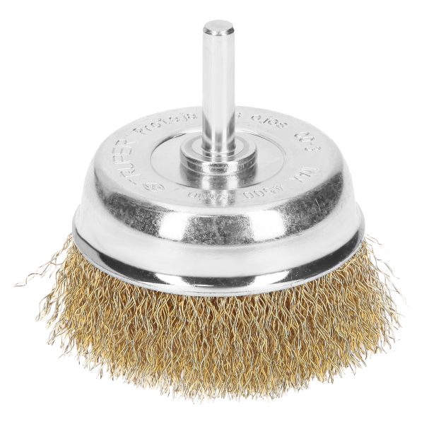 Carda de copa 2-3/4" alambre grueso para taladro Truper