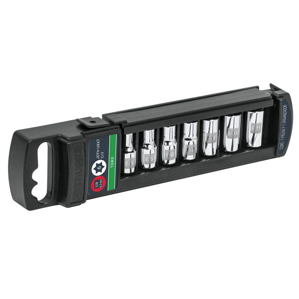 Juego de 7 dados torx cuadro 1/4"