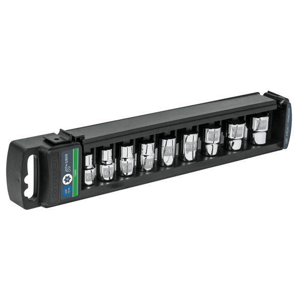 Juego de 9 dados cuadro 3/8" torx