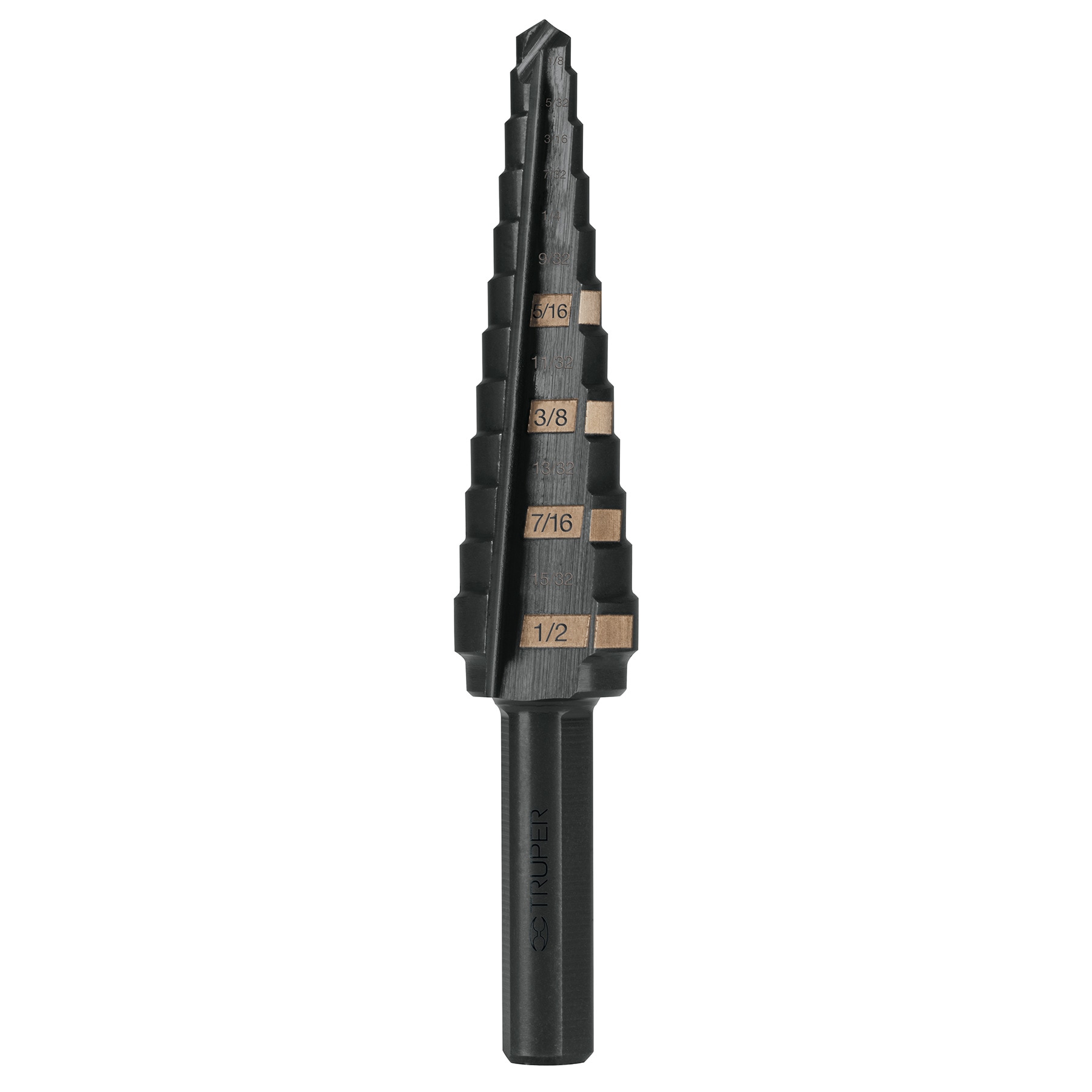 Broca escalonada óxido negro 13 escalones 1/8" a 1/2