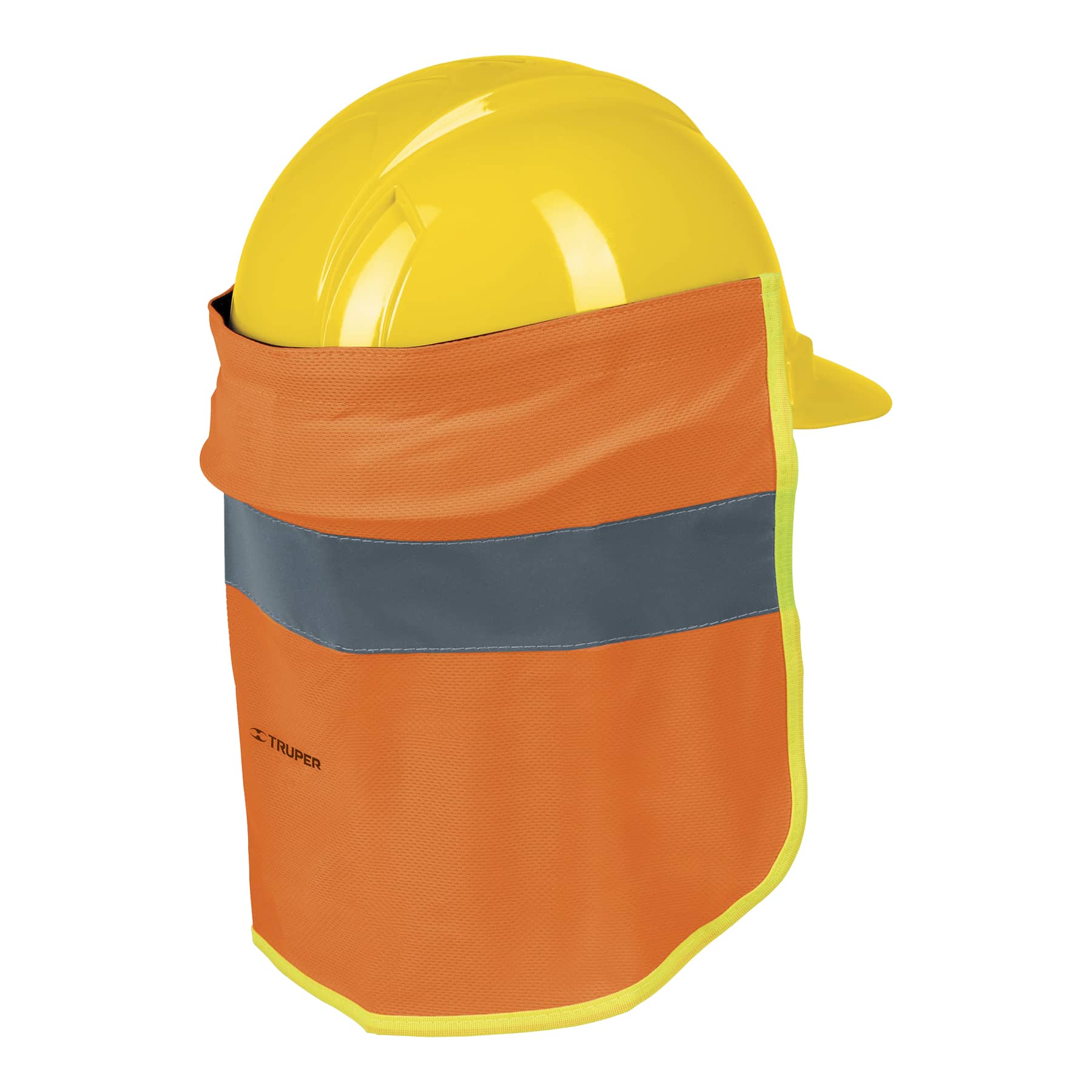 Cubrenuca para casco naranja con reflejante Truper