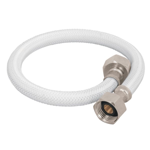 Manguera vinilo blanco 40 cm lavabo/fregadero 1/2" x 1/2"