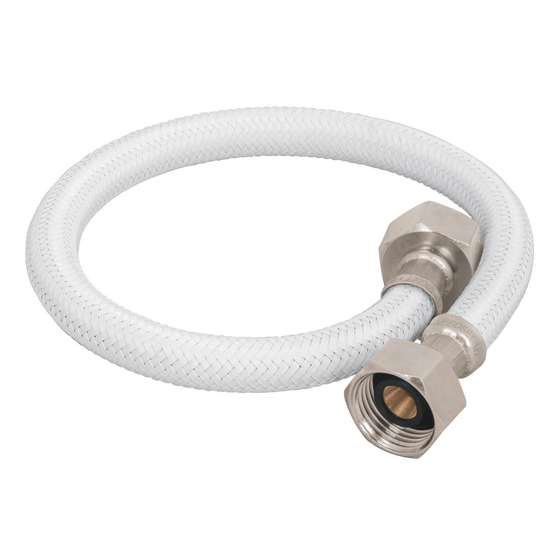 Manguera vinilo blanco 40 cm lavabo/fregadero 1/2" x 1/2"