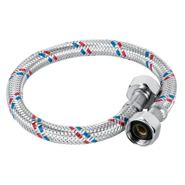 Manguera aluminio 40 cm lavabo/fregadero 1/2" x 1/2" Foset