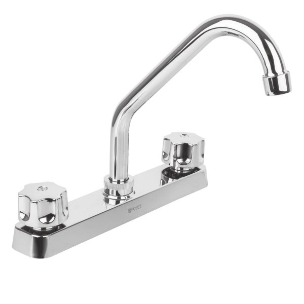 Mezcladora plástica 8" cuello corto para fregadero standard