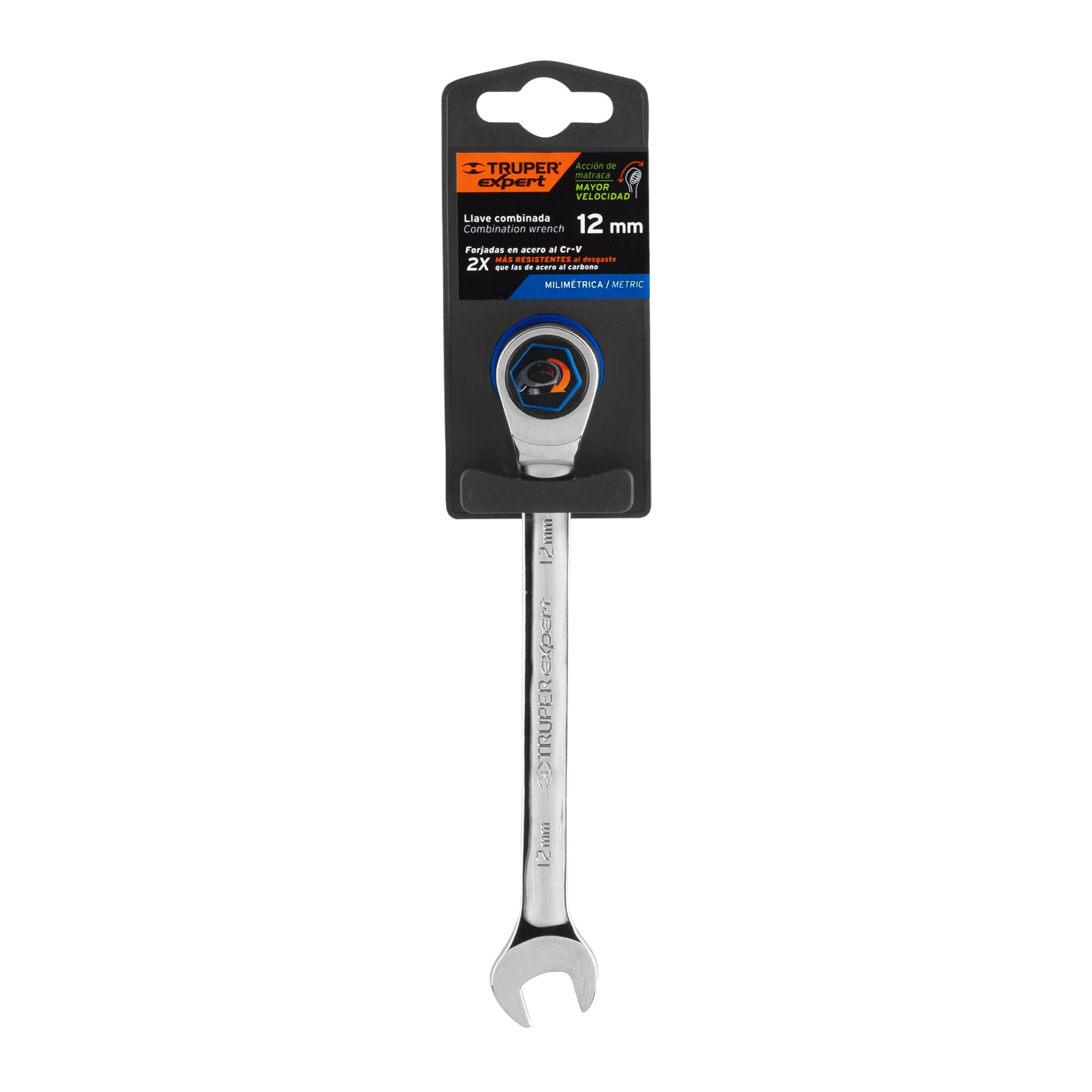 Llave combinada con matraca 12 mm x 166 mm largo Expert - Imagen 2