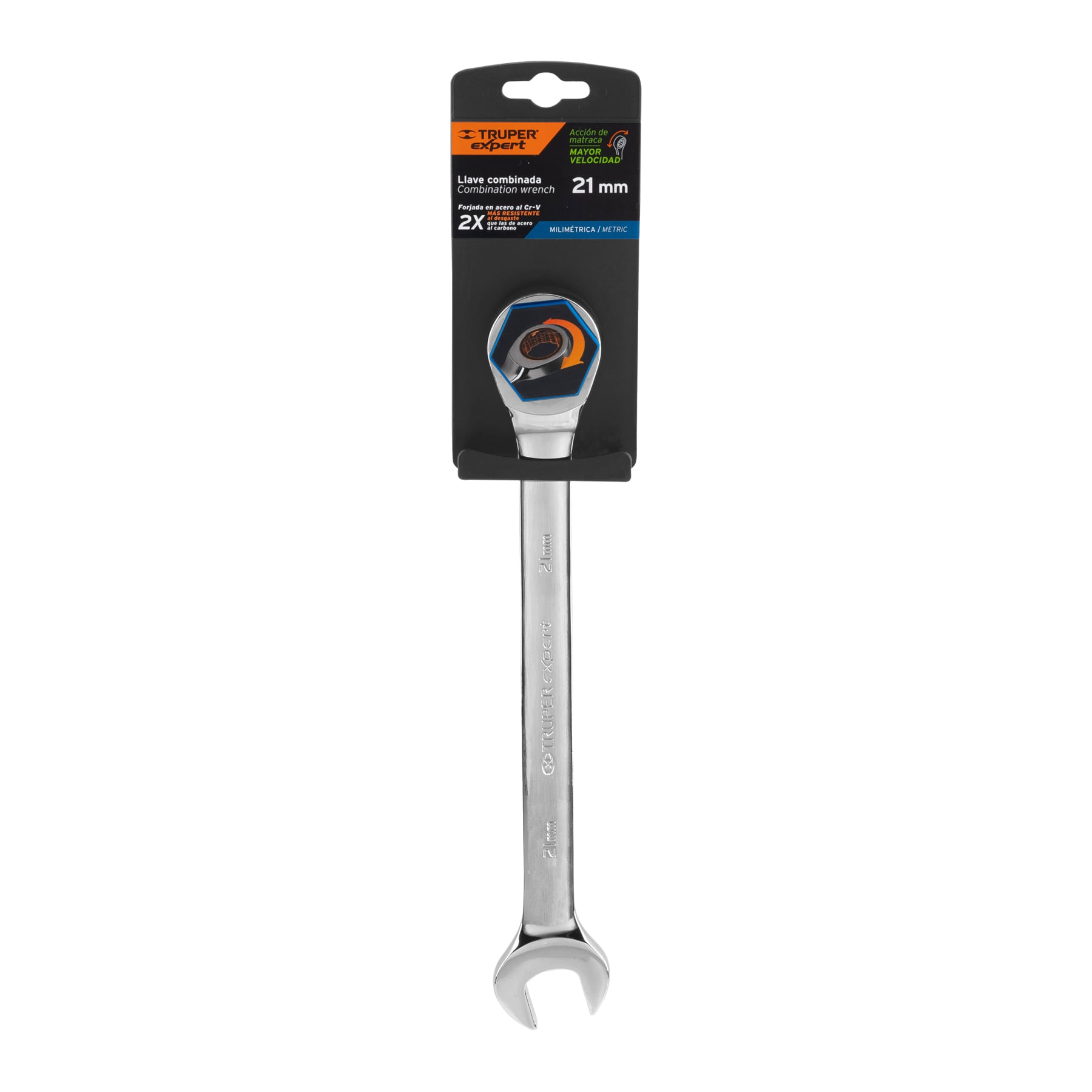 Llave combinada con matraca 21 mm x 278 mm largo Expert - Imagen 2