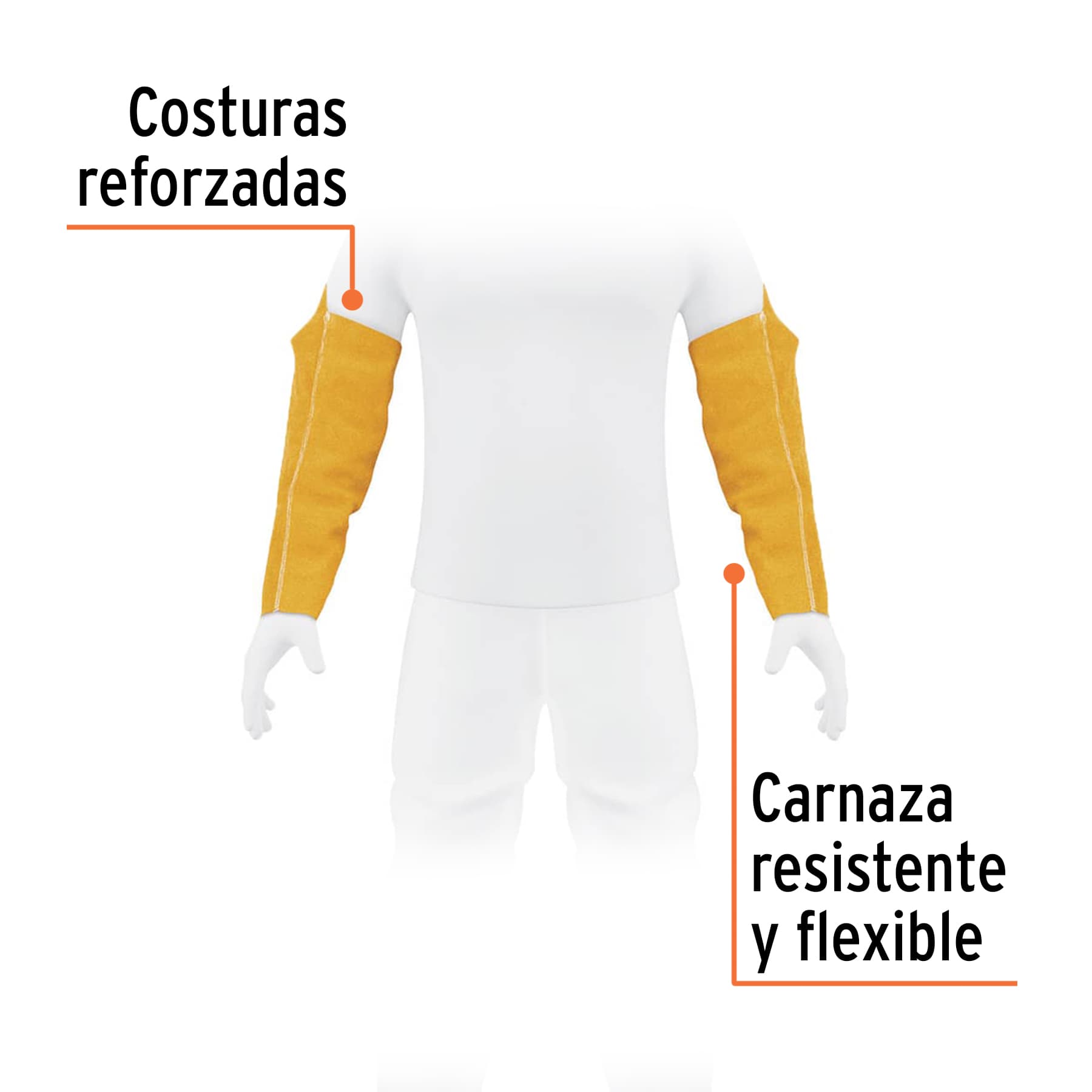 Protección para soldar mangas de carnaza Truper - Imagen 3