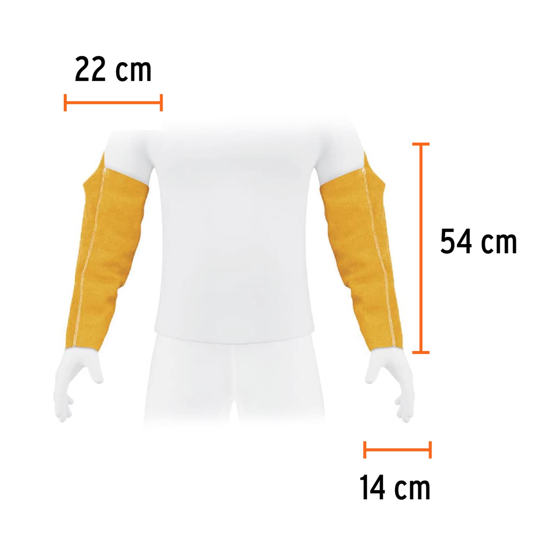 Protección para soldar mangas de carnaza Truper - Imagen 2