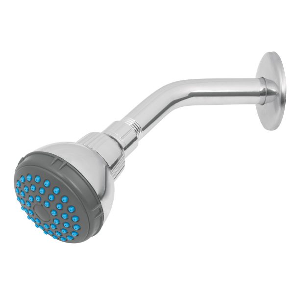 Regadera redonda 2-1/2" brazo y chapetón de acero Foset