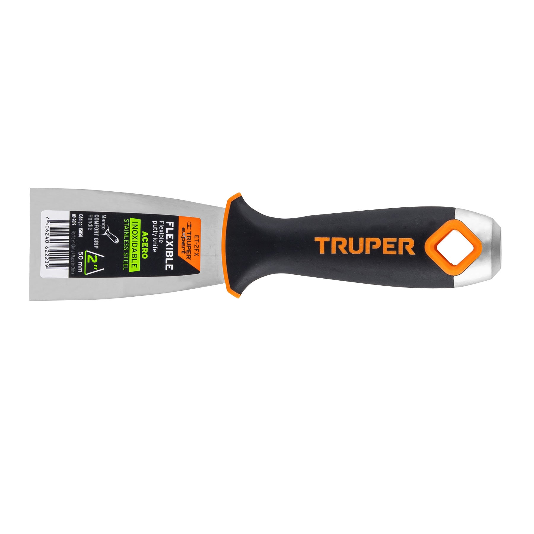 Espátula flexible 2" acero inox. mango Comfort Grip Expert