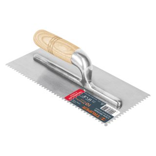 Llana dentado triangular 11" 10 remaches mango madera