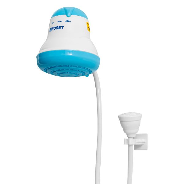Regadera eléctrica de 4 temperaturas 5-3/8" Azul Foset