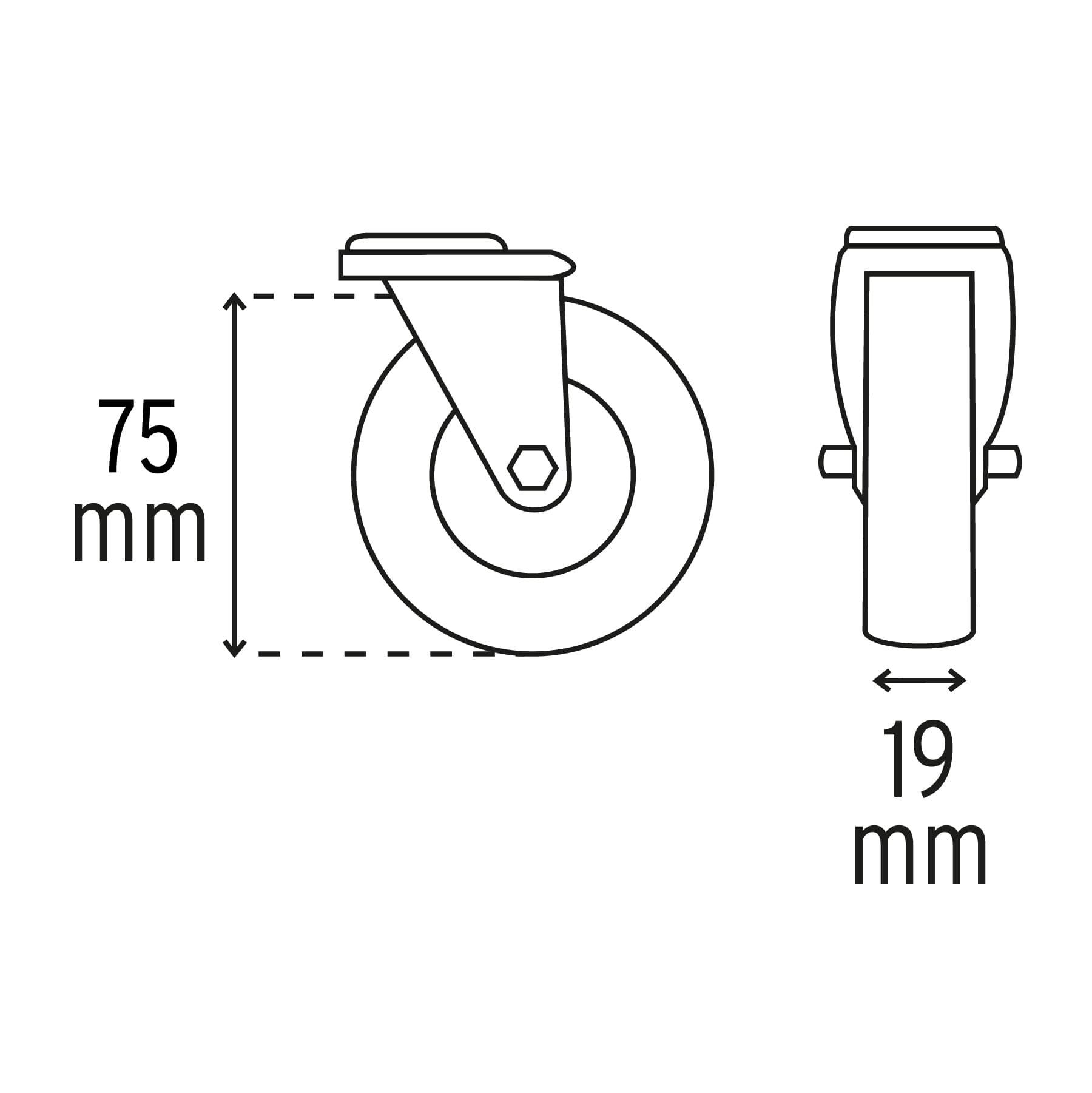 Cama de plástico 40" para mecánico Truper - Imagen 3