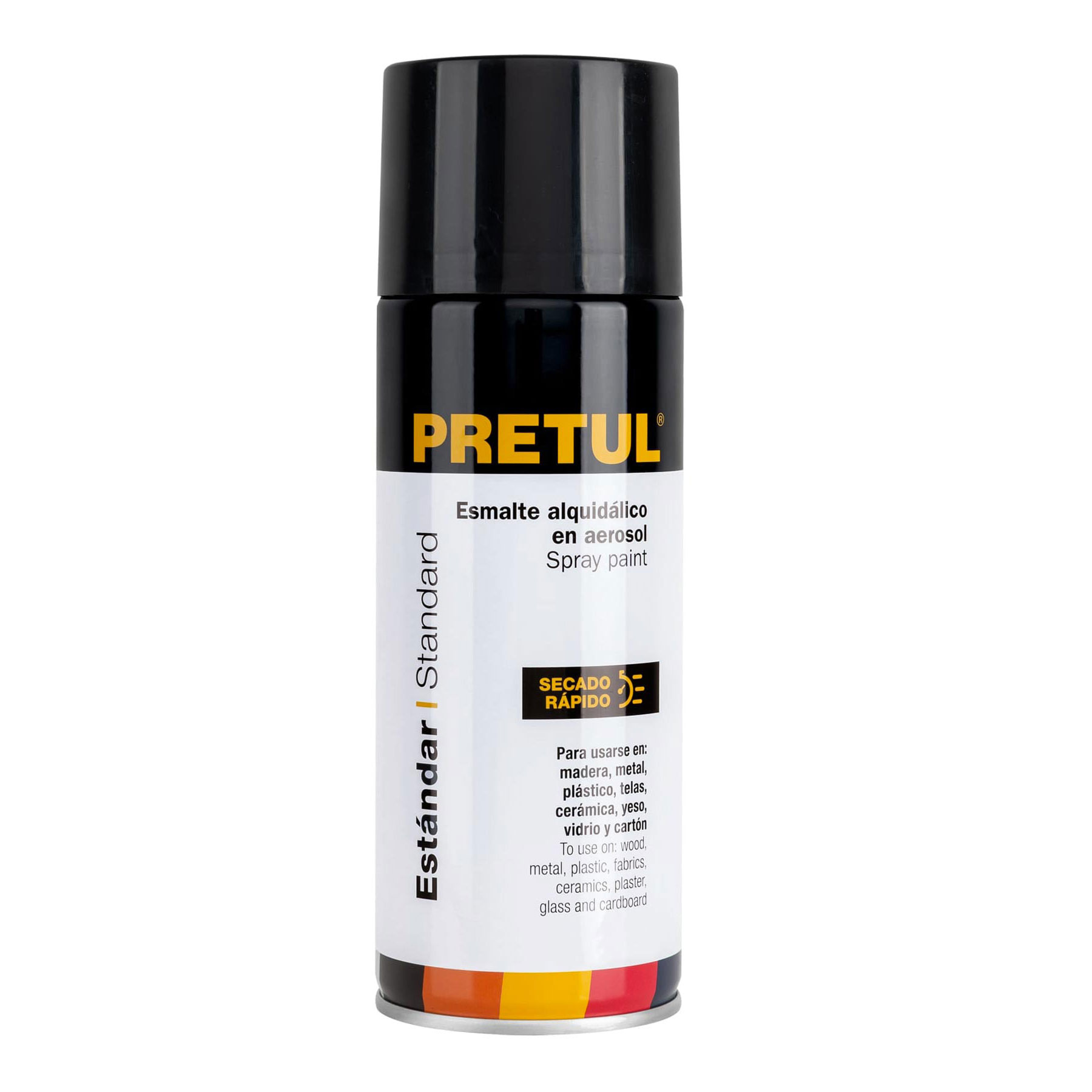 Pintura en aerosol negro brillante 400ml Pretul