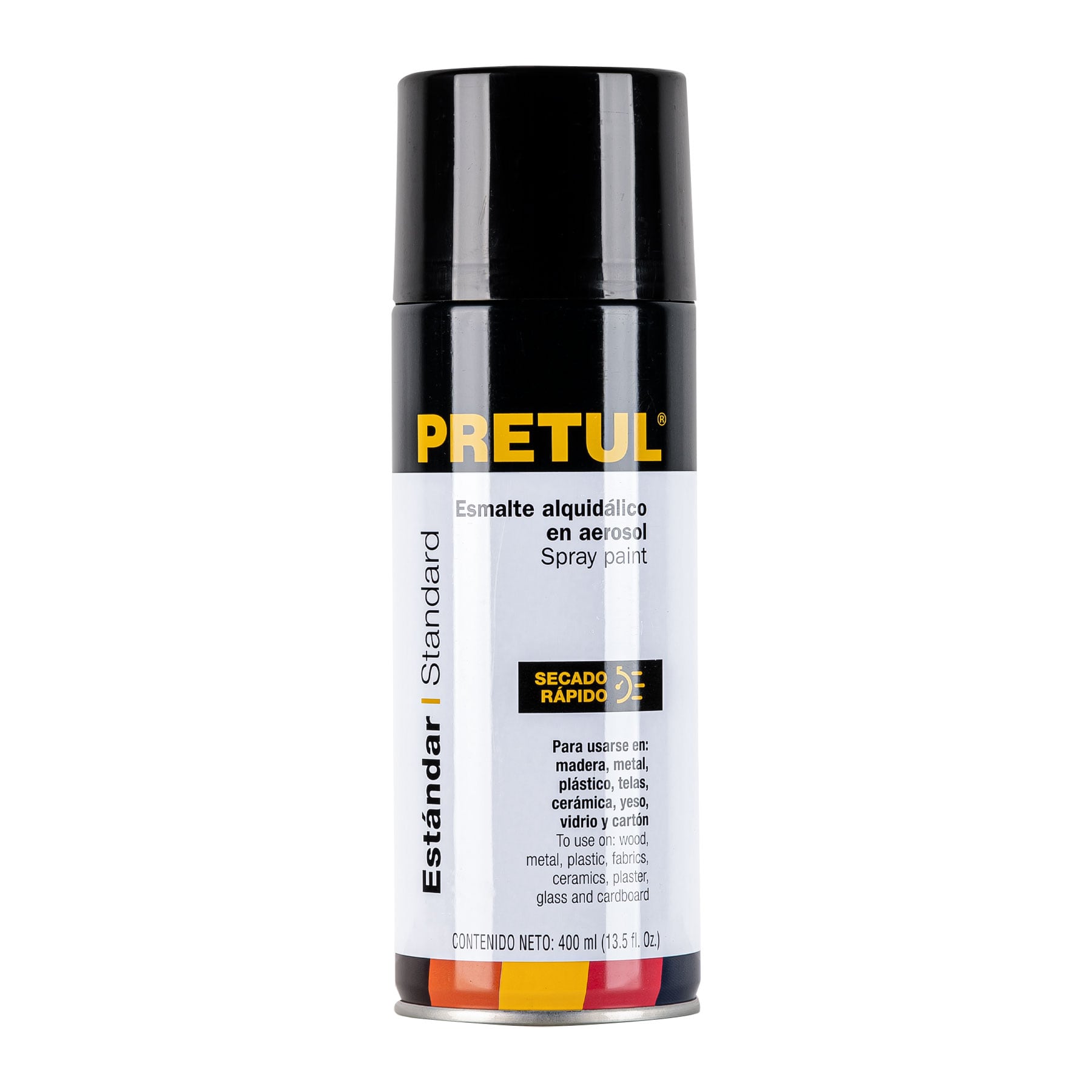 Pintura en aerosol negro satín 400 ml Pretul