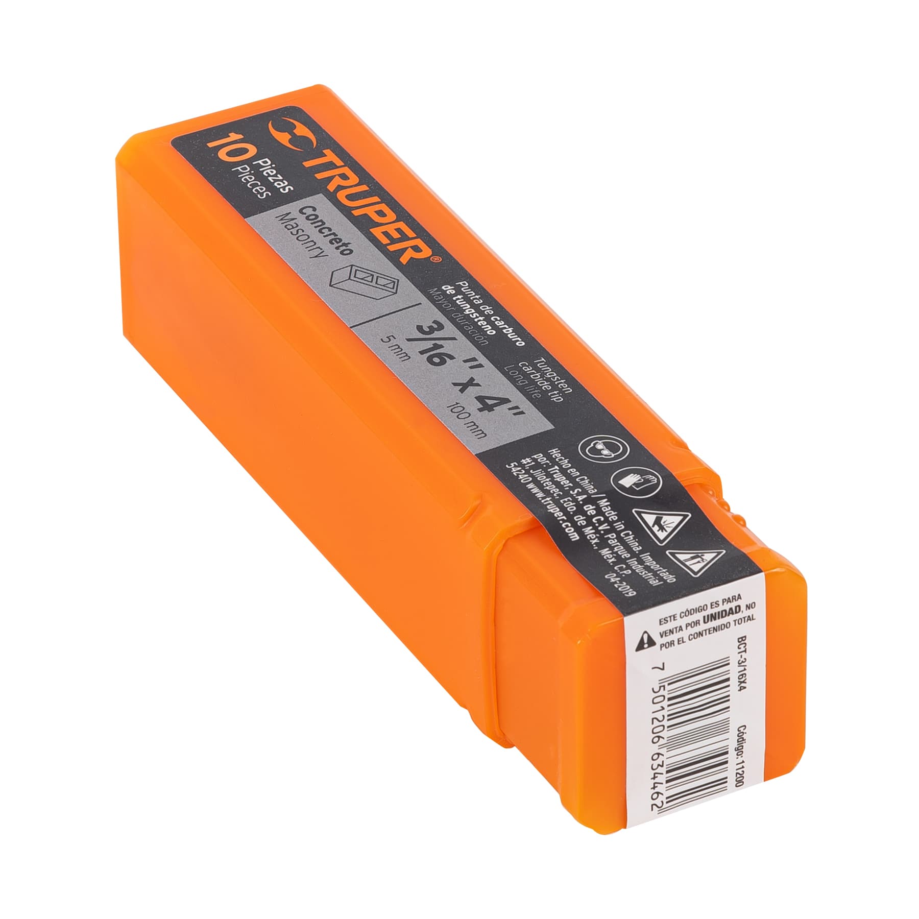 Broca para concreto de 3/16 x 4" - Imagen 2
