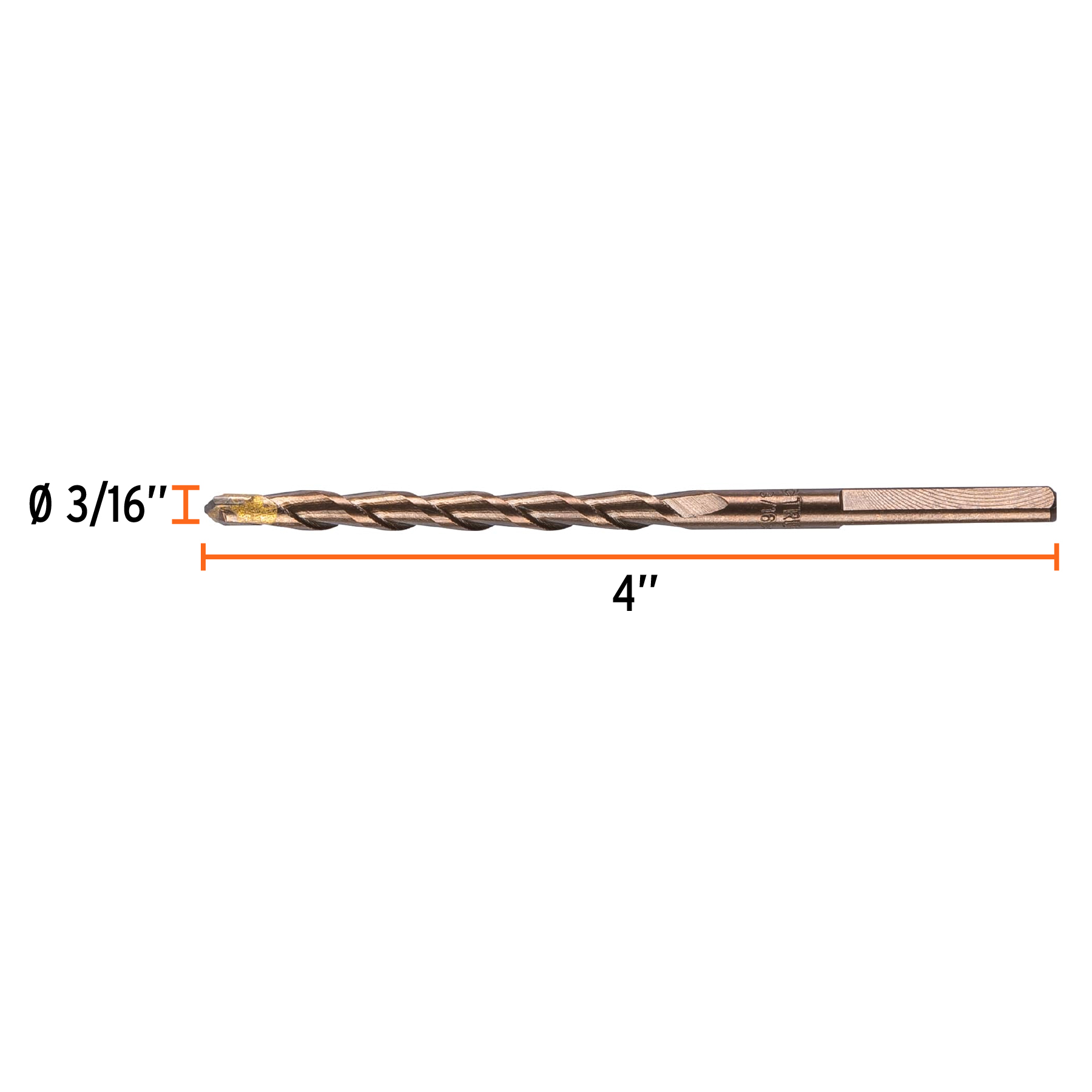 Broca para concreto de 3/16 x 4" - Imagen 3