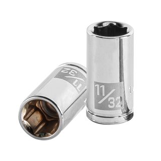 Copa de 11/32" 6 puntas raíz 1/4"