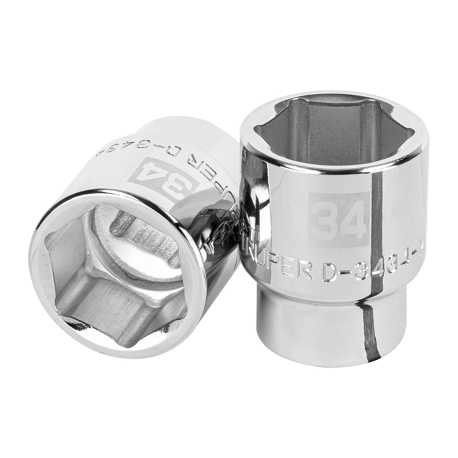 Copa de 34 mm 6 puntas, raíz 3/4"