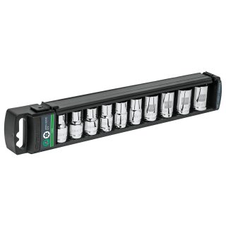 Juego de 10 dados cuadro 1/2" torx Truper