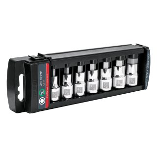 Juego de 7 dados cuadro 1/2" punta hexagonal std Truper