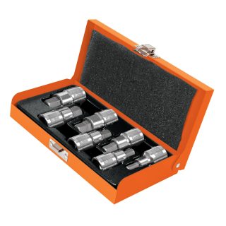 Juego de 7 copas raíz 1/2" punta hexagonal std