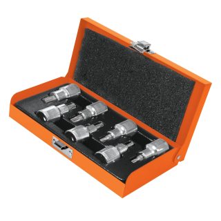 Juego de 7 copas raíz 1/2" punta torx