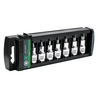 Juego de 7 dados cuadro 1/2" punta torx Truper