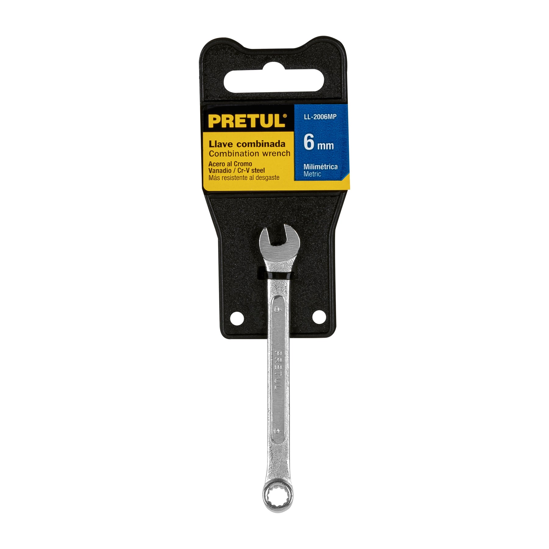 Llave combinada 6 mm x 100 mm de largo Pretul