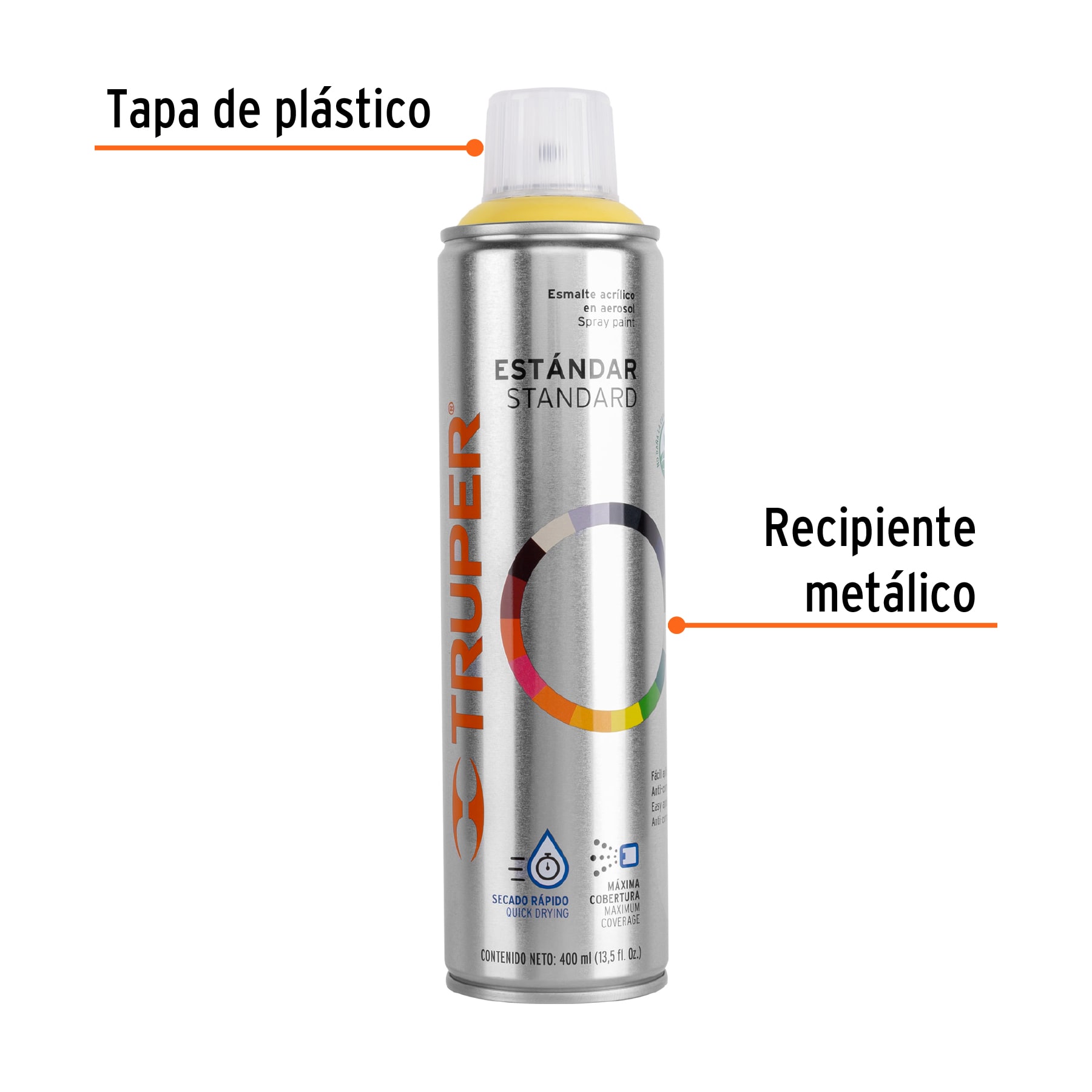 Pintura en aerosol marfil 400 ml - Imagen 3