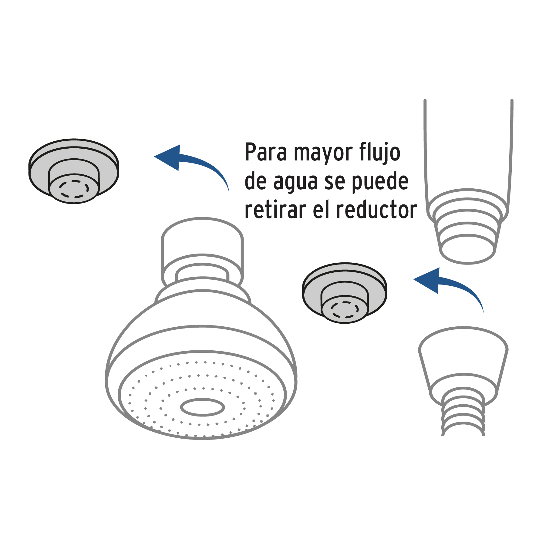 Regadera 3-1/4" con extensión tipo teléfono - Imagen 6