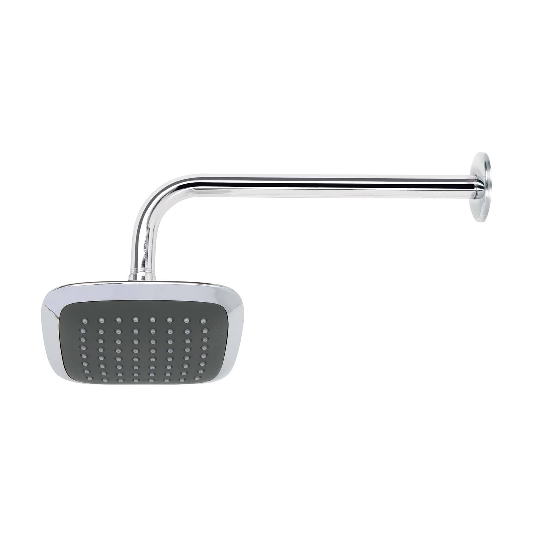 Regadera cuadrada 6" brazo inoxidable