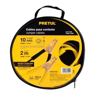 Cables pasa corriente 2 m 125 A 10 AWG Pretul