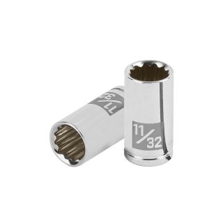 Copa de 11/32" 12 puntas, raíz 1/4"